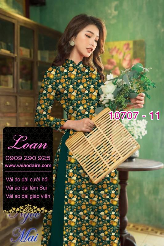 Vải áo dài hoa nhí
