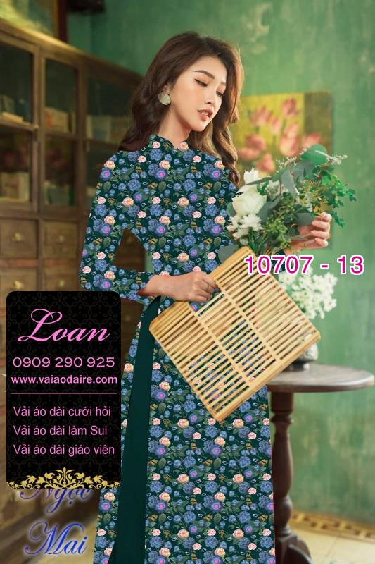 Vải áo dài hoa nhí