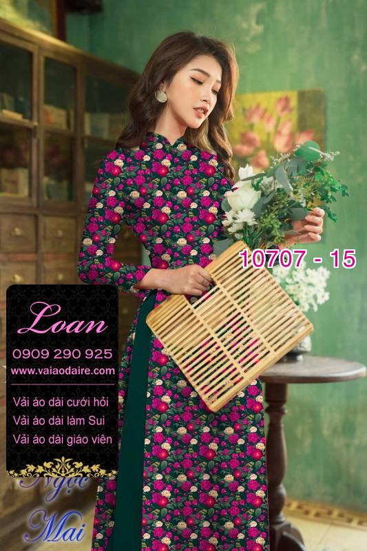 Vải áo dài hoa nhí