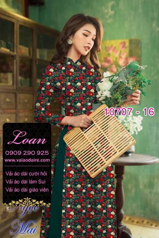 Vải áo dài hoa nhí