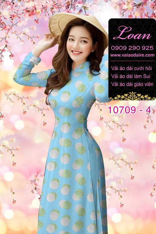 Vải áo dài bi lớn