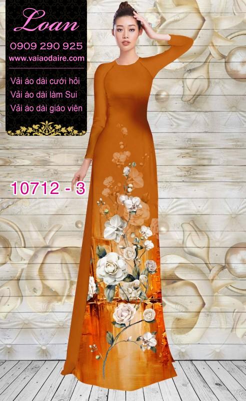 Vải áo dài hoa hồng trắng