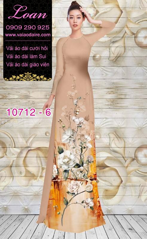 Vải áo dài hoa hồng trắng