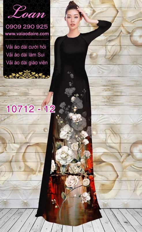 Vải áo dài hoa hồng trắng