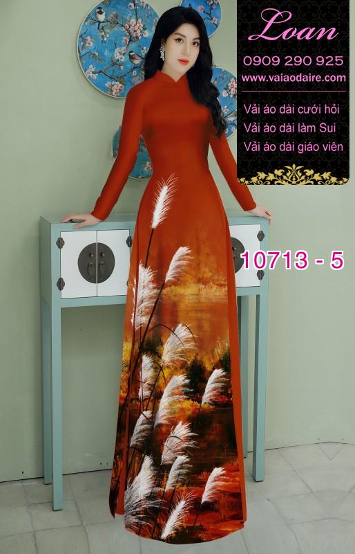Vải áo dài hoa cỏ