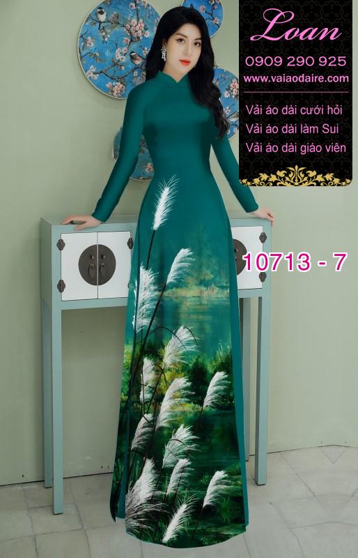 Vải áo dài hoa cỏ