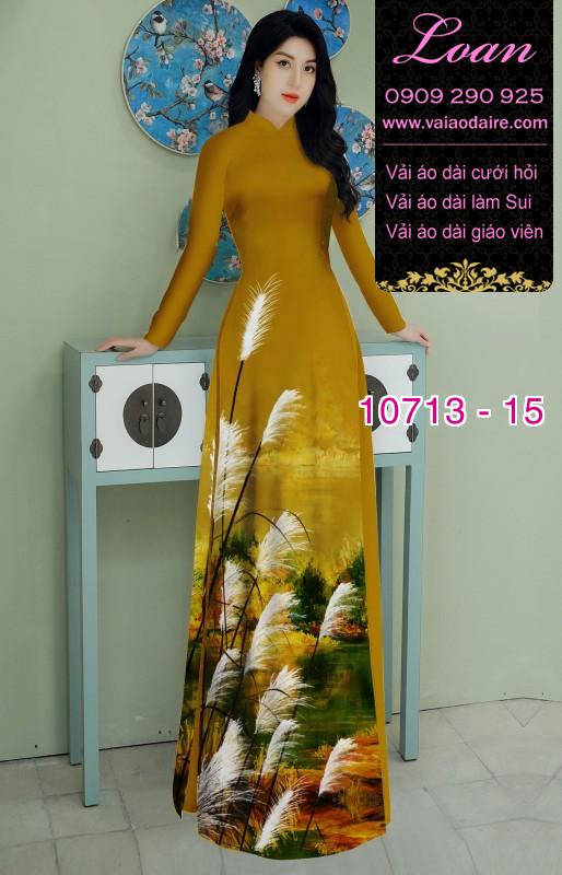 Vải áo dài hoa cỏ