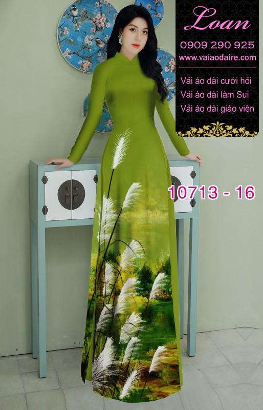 Vải áo dài hoa cỏ