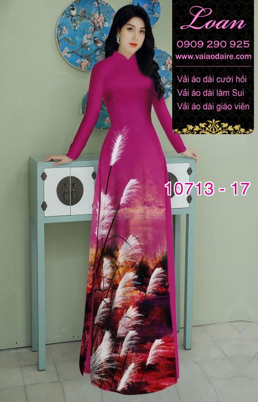 Vải áo dài hoa cỏ