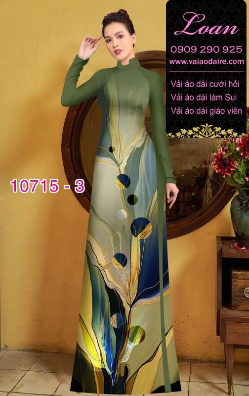 Vải áo dài hoa 3D