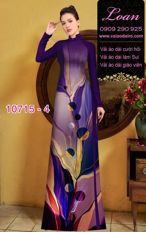 Vải áo dài hoa 3D