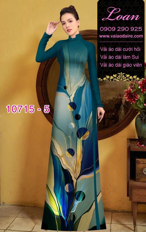 Vải áo dài hoa 3D