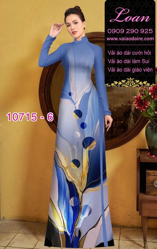 Vải áo dài hoa 3D