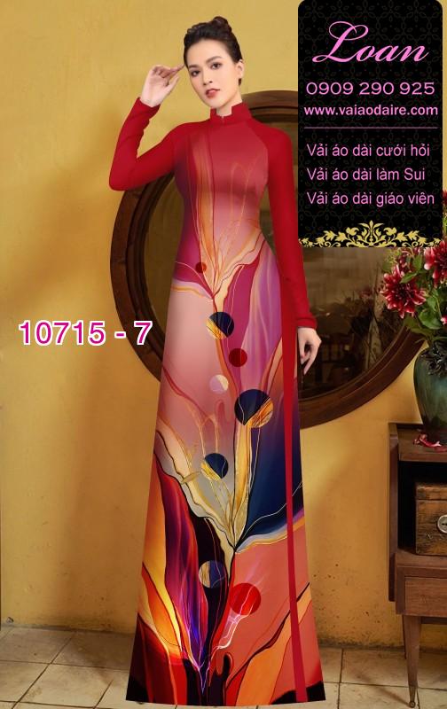 Vải áo dài hoa 3D