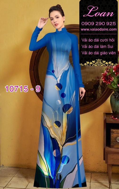Vải áo dài hoa 3D