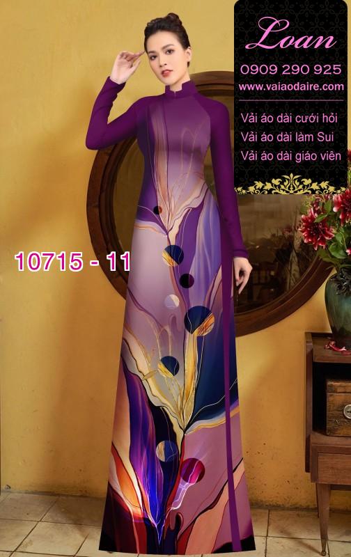 Vải áo dài hoa 3D