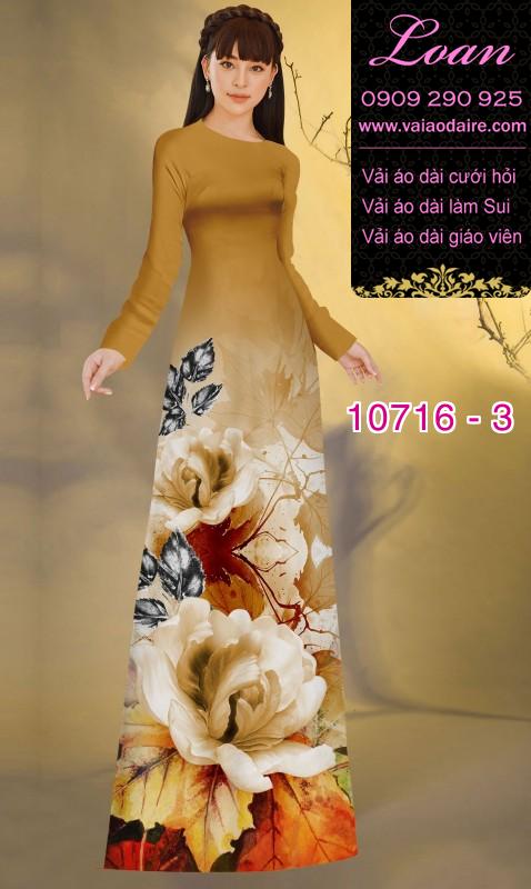 Vải áo dài hoa 3D
