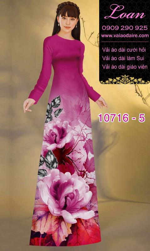 Vải áo dài hoa 3D