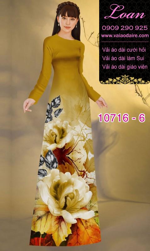 Vải áo dài hoa 3D