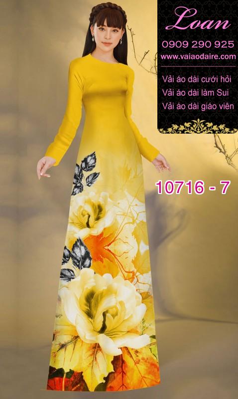 Vải áo dài hoa 3D