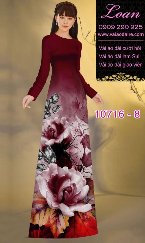 Vải áo dài hoa 3D