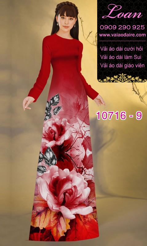 Vải áo dài hoa 3D
