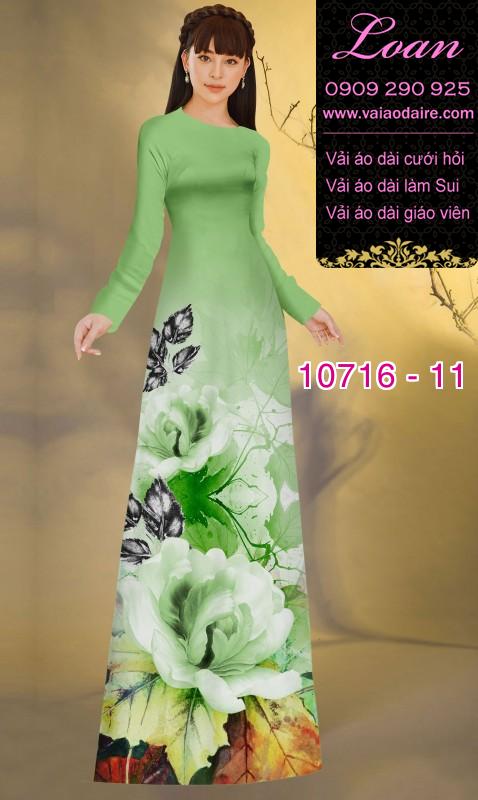 Vải áo dài hoa 3D