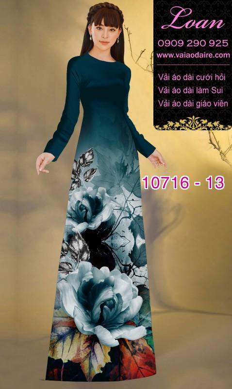 Vải áo dài hoa 3D