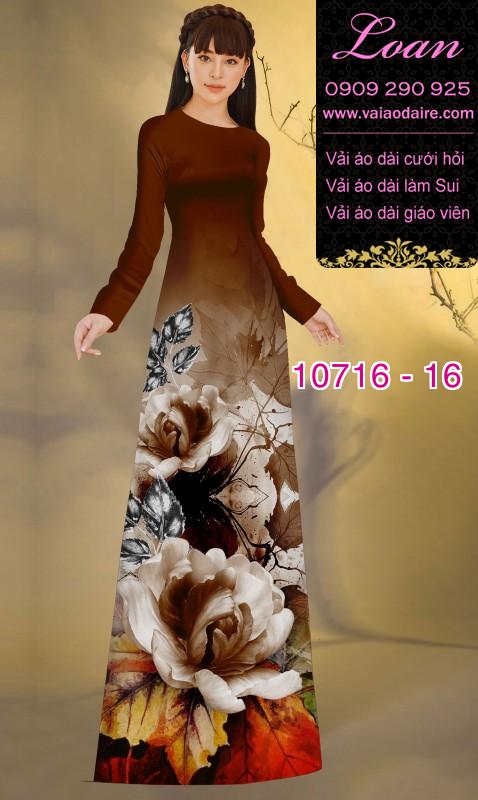 Vải áo dài hoa 3D