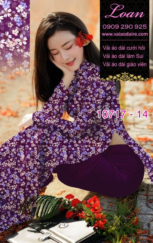 Vải áo dài hoa nhí