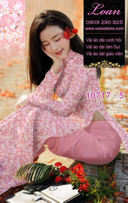 Vải áo dài hoa nhí