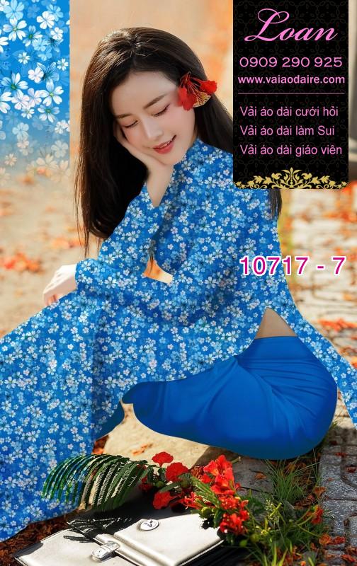 Vải áo dài hoa nhí