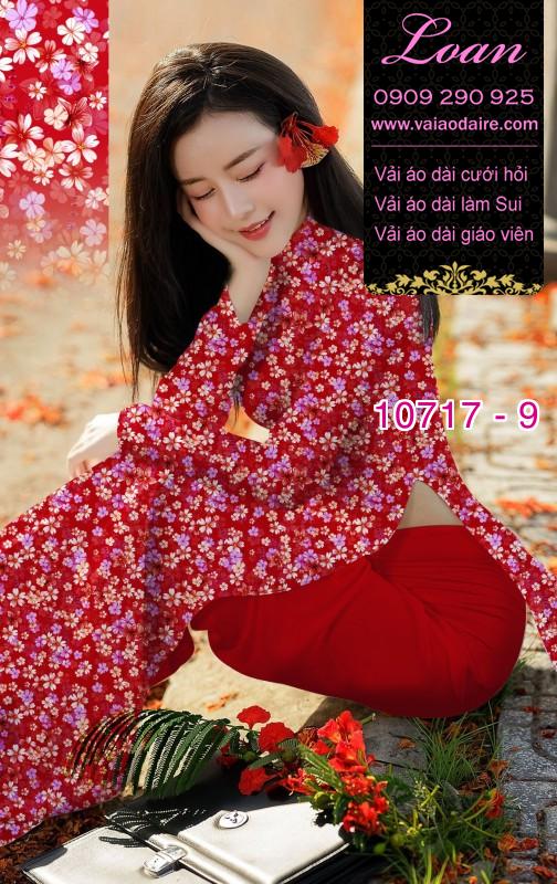 Vải áo dài hoa nhí