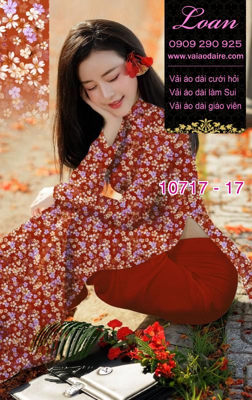 Vải áo dài hoa nhí