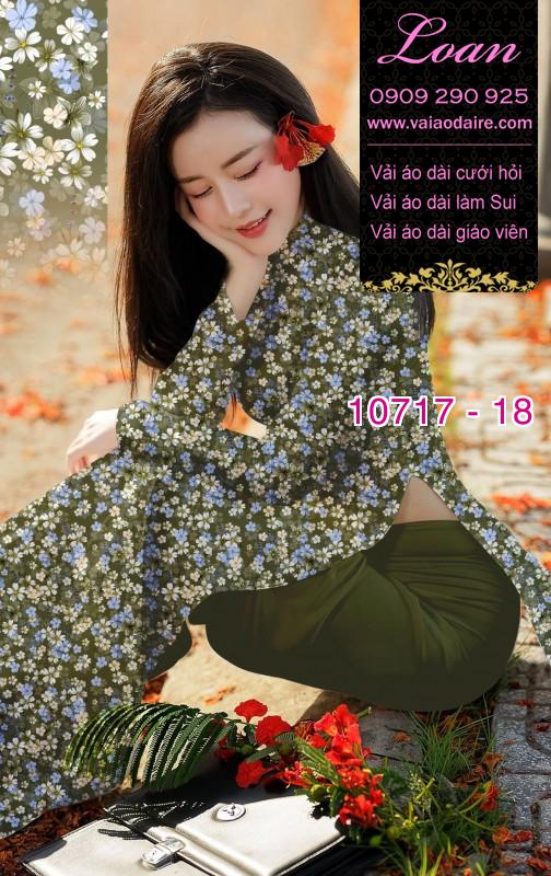 Vải áo dài hoa nhí