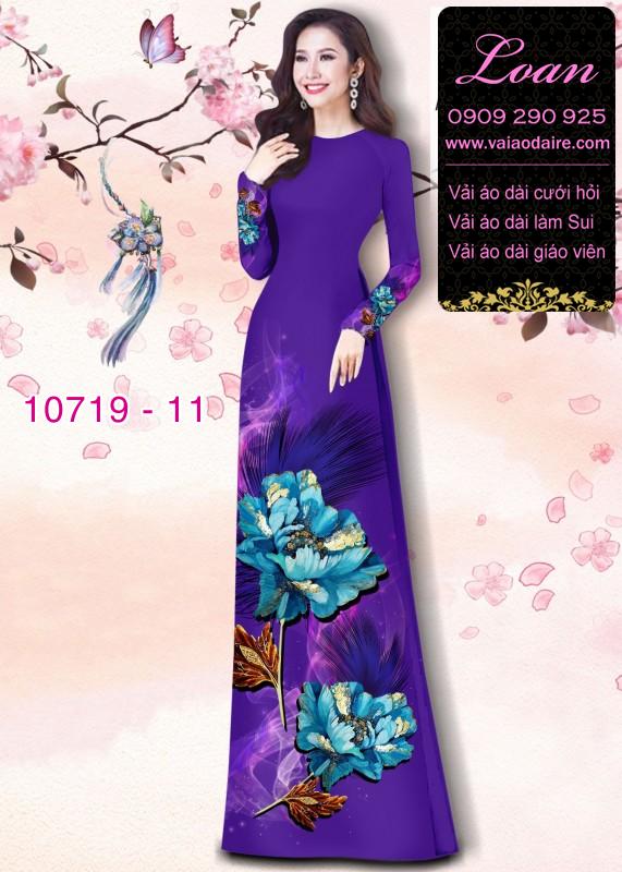 Vải áo dài hoa 3D Vải áo dài hoa 3D