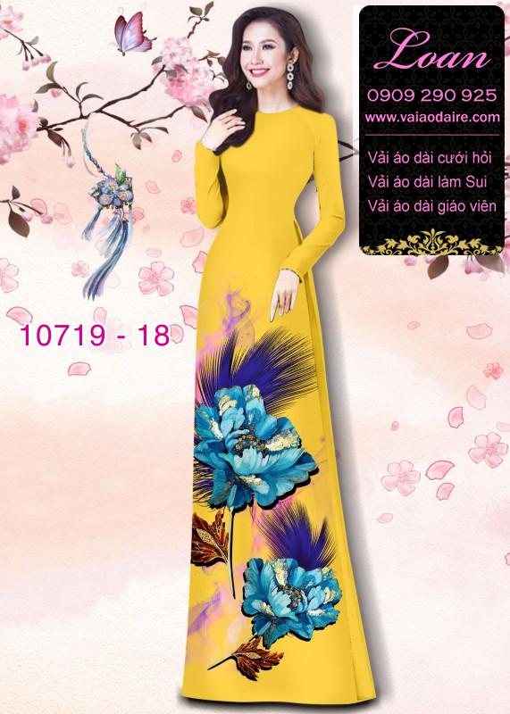 Vải áo dài hoa 3D Vải áo dài hoa 3D