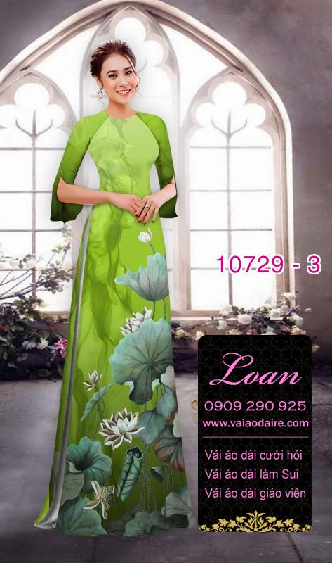 Vải áo dài hoa sen đẹp