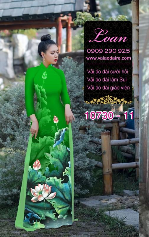Vải áo dài hoa sen đẹp