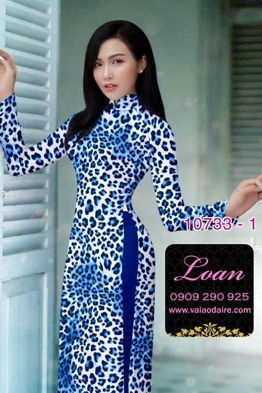 Vải áo dài hình da beo