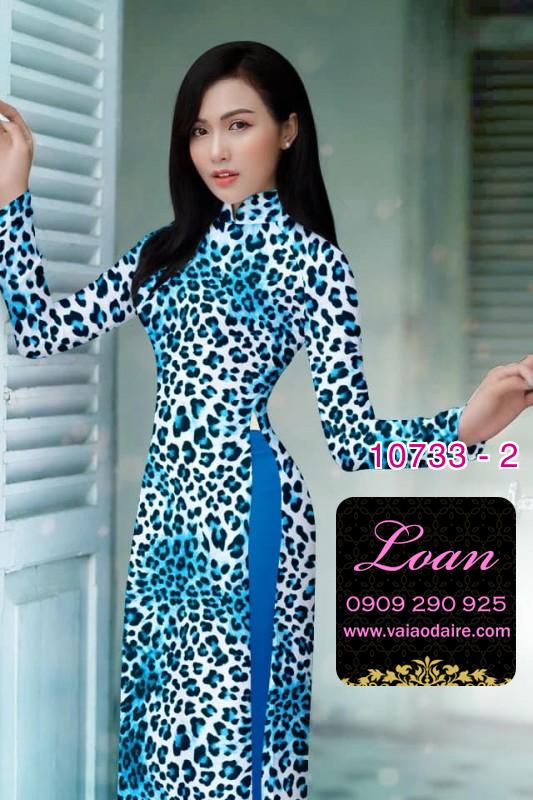 Vải áo dài hình da beo