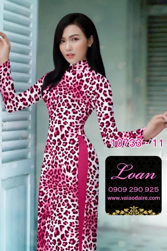 Vải áo dài hình da beo