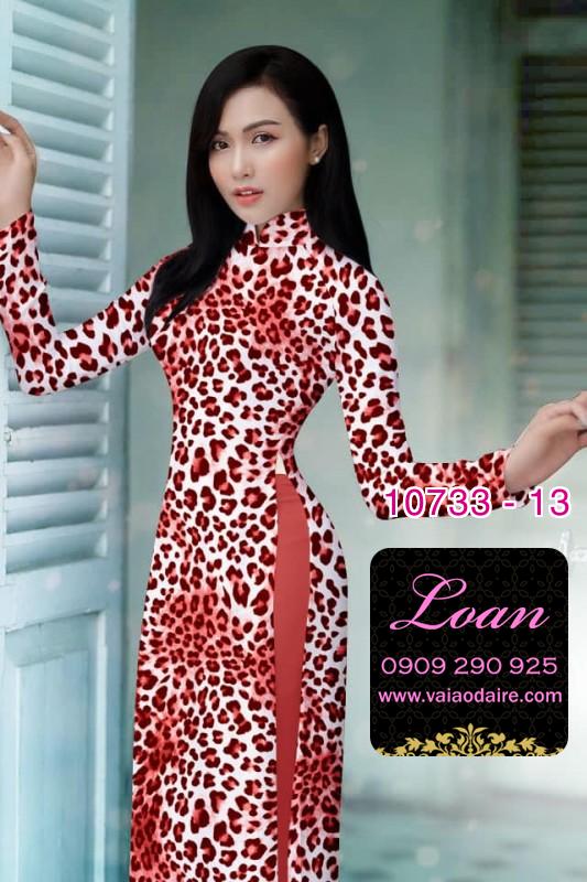 Vải áo dài hình da beo