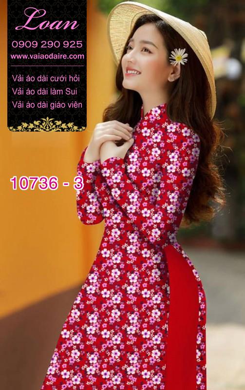 Vải áo dài hoa nhí