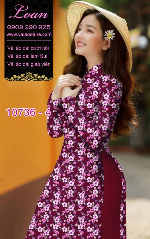 Vải áo dài hoa nhí