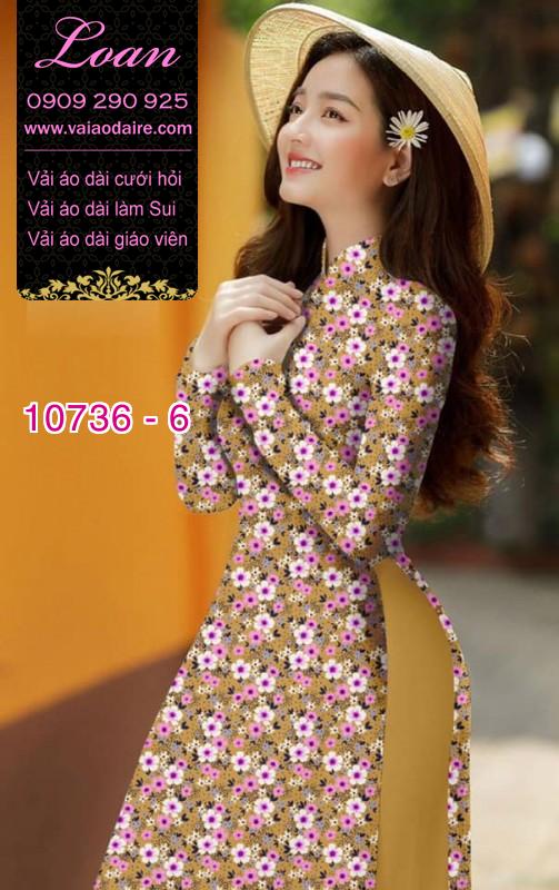 Vải áo dài hoa nhí