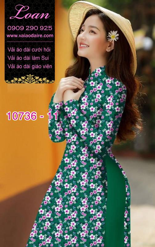 Vải áo dài hoa nhí
