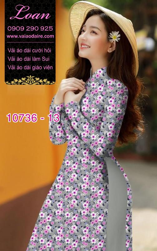 Vải áo dài hoa nhí
