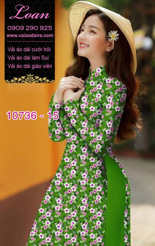 Vải áo dài hoa nhí