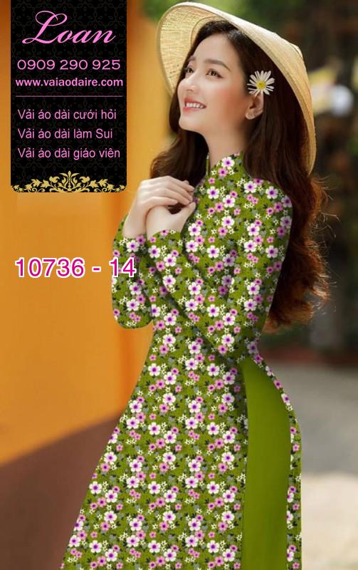 Vải áo dài hoa nhí